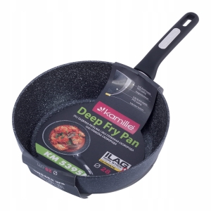 Patelnia głęboka gruba marmurowa 28cm