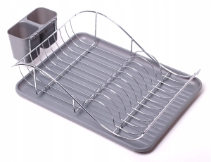 Jednopoziomowa aluminiowa suszarka do naczyń z ociekaczem