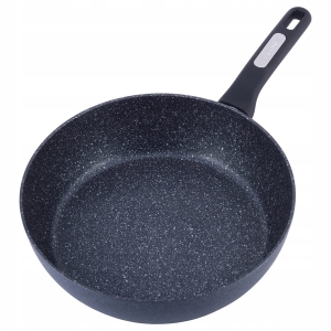 Patelnia głęboka gruba marmurowa 30cm