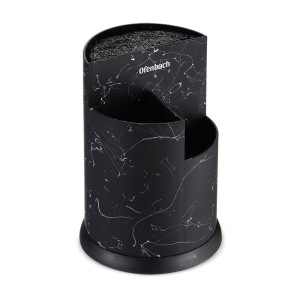 Blok, stojak do noży, organizer kuchenny trzykomorowy