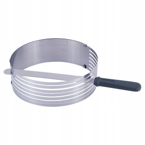 Obręcz regulowana do cięcia ciast, biszkoptu + nóż