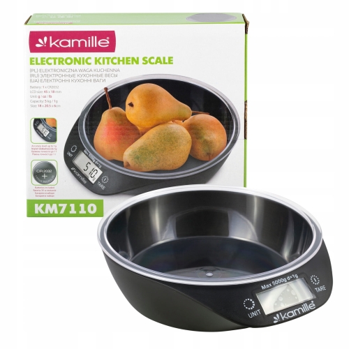 Waga kuchenna Kamille z miską 5kg dokładność 1g