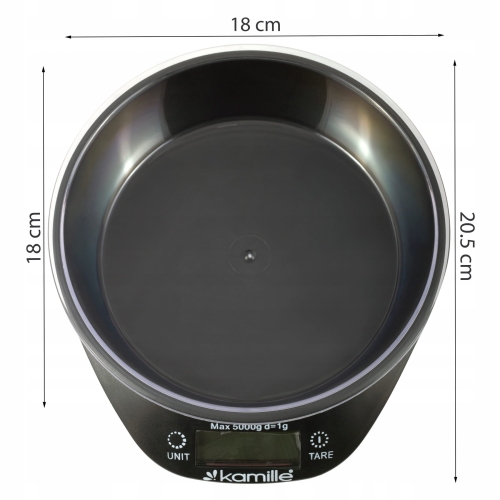 Waga elektroniczna Kamille z miską precyzyjna do kuchni