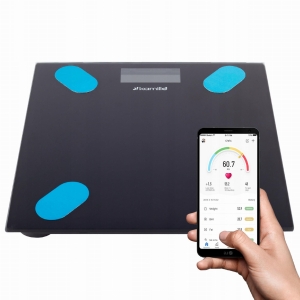 Waga łazienkowa bluetooth fitness, poziom tkanki, BMI sport
