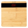 Nowoczesna waga łazienkowa z naturalnego bambusa precyzyjna Kamille
