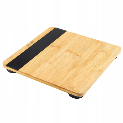 Dokładna waga łazienkowa elektroniczna antypoślizgowa bambus