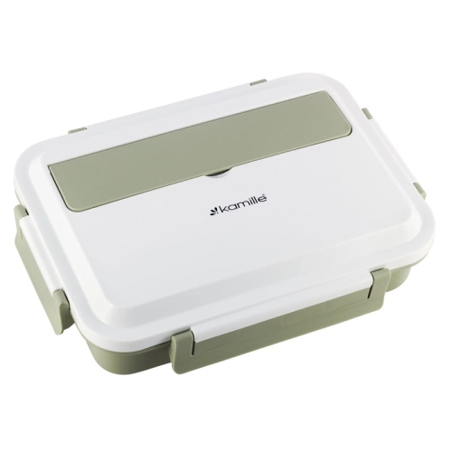 lunchbox z przegrodami i schowkiem na sztućce pojemnik na obiad