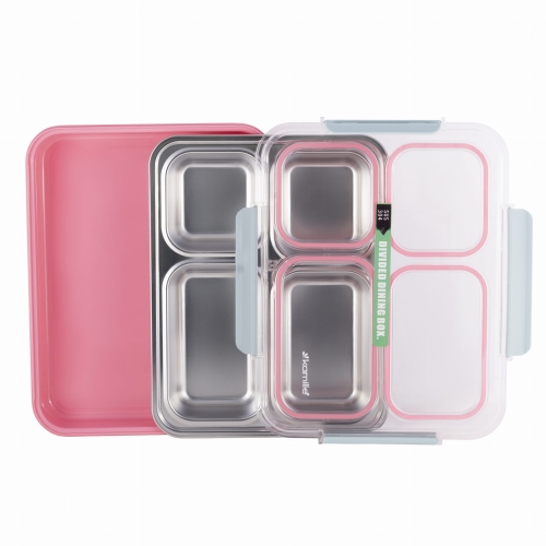 Kompaktowy lunchbox Kamille z przegrodami na posiłki