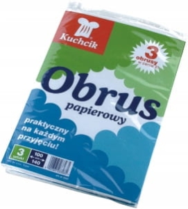 Obrus jednorazowy, papierowy na przyjęcia, piknik 100x140cm 3 szt.