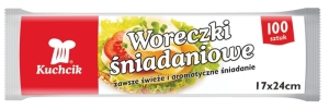 Woreczki torebki śniadaniowe foliowe 100szt.