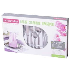 Przepiękny, trwały zestaw komplet sztućców 18/10 24el.