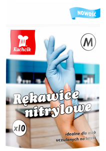 RĘKAWICE RĘKAWICZKI NITRYLOWE NIEBIESKIE M