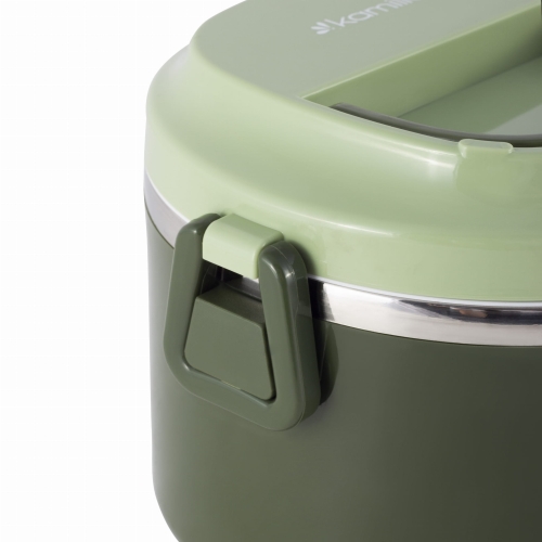 szczelny lunchbox jednokomorowy 1L pojemnik na obiad stal nierdzewna
