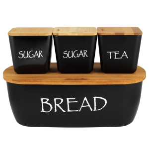 Chlebak pojemnik bambusowy z pojemnikami 2w1