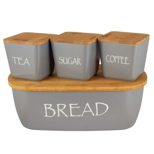 Chlebak pojemnik bambusowy z pojemnikami 2w1