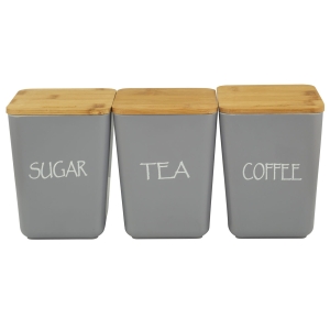 Zestaw ekologicznych pojemników kuchennych bambusowych