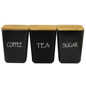 Zestaw ekologicznych pojemników kuchennych bambusowych