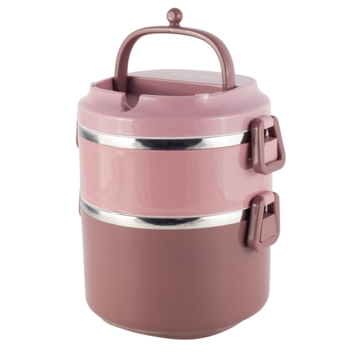 Pojemnik na lunch Kamille dwukomorowy 1700 ml szczelny