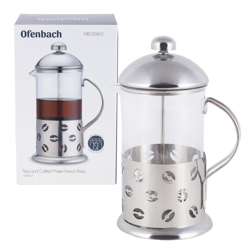 french press 600 ml Ofenbach NB100601 stalowy zaparzacz do kawy