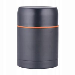 Czarny termos obiadowy, lunchbox na zupę, obiad 0,5L 