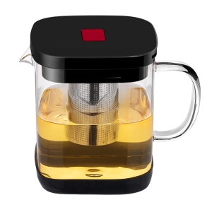 Dzbanek, zaparzacz  do herbaty, ziół  z silikonowym spodem 600ml