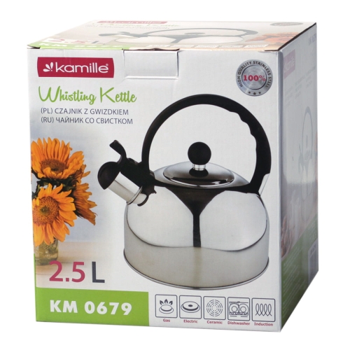 Czajnik Kamille 2,5L indukcja retro stal nierdzewna