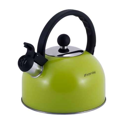 Czajnik stalowy Kamille 2,5L retro z gwizdkiem indukcja