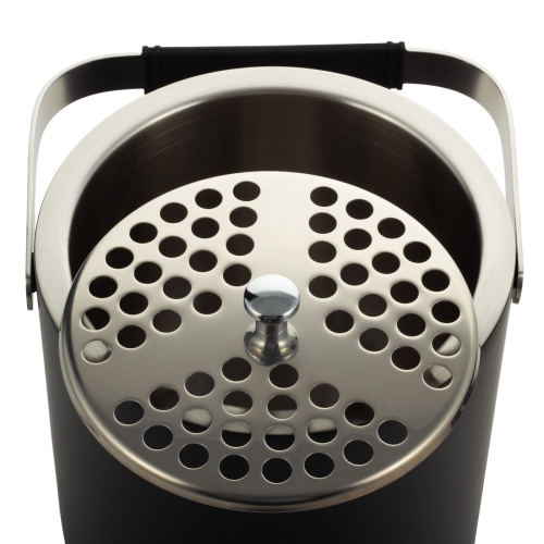 Stalowe wiaderko na lód Kamille pojemnik barowy z akcesoriami