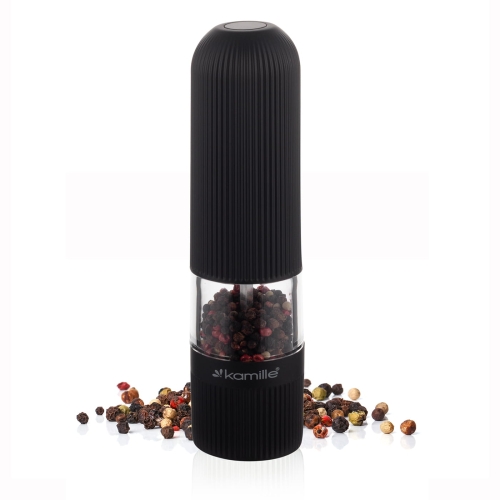 Elektryczny młynek do przypraw Kamille LED stal nierdzewna