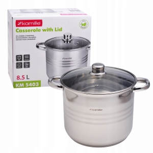 Garnek gastronomiczny wysoki stalowy 8,5L