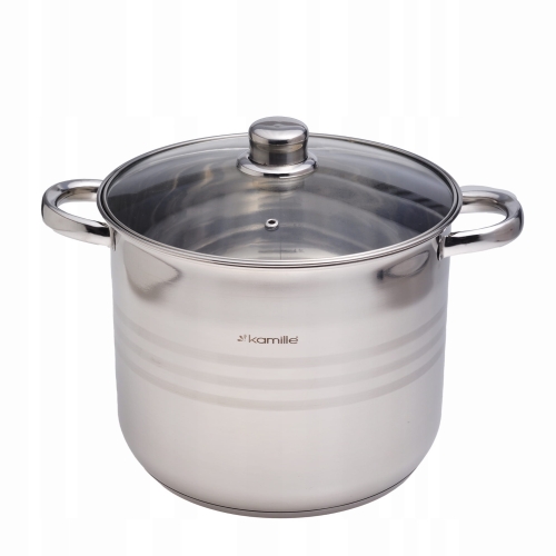 Garnek gastronomiczny wysoki stalowy Kamille KM5403