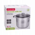 Garnek gastronomiczny wysoki stalowy 8,5L Kamille