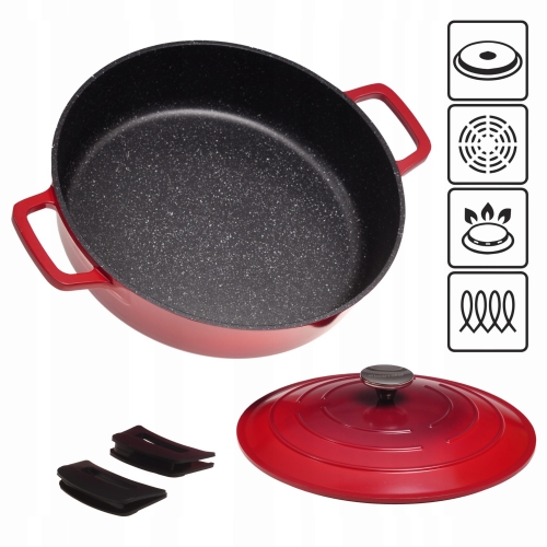 Garnek z powłoką marmurową Kamille KM4468