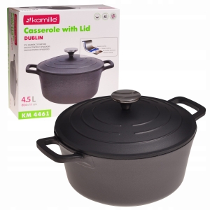 Garnek brytfanna kociołek z powłoką marmurową 4,5L