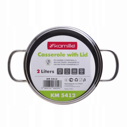 Garnek stalowy 2L Kamille KM5412