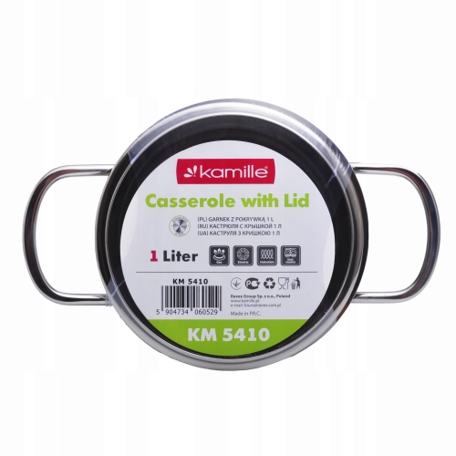 Garnek małz stalowy 1L Kamille KM5410