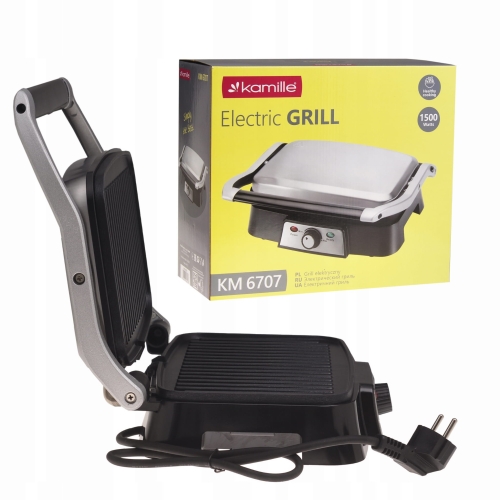 Solidny rozkładany grill elektryczny Kamille