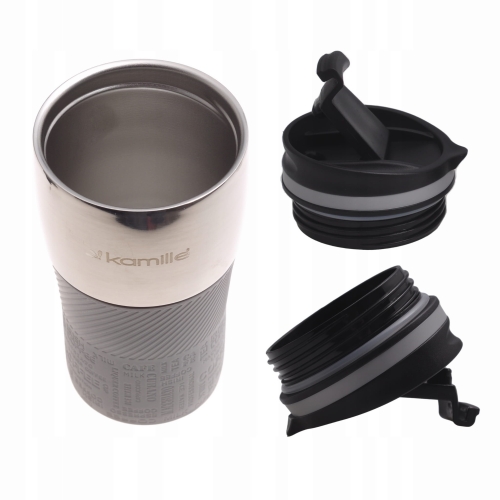 Elegancki kubek termiczny Kamille 320 ml antypoślizgowy