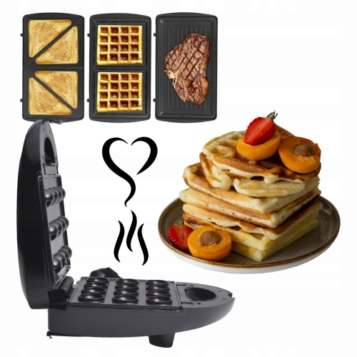 opiekacz 5w1 Kamille grill gofrownica toster z wymiennymi płytkami