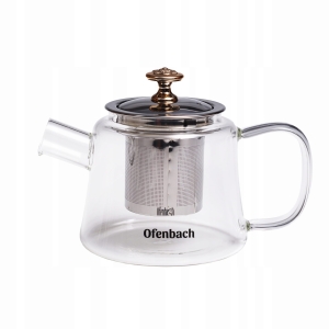 Dzbanek,zaparzacz szklany do herbaty, ziół na gaz 480ml