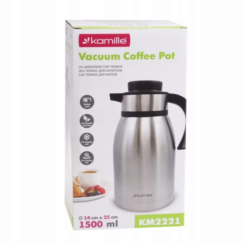 Dzbanek termoizolacyjny Kamille stal nierdzewna 1,5L
