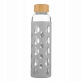 elegancka butelka szklana 550ml z ochronnym etui antypoślizgowym