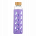 poręczna butelka na wodę 550ml szklana z zabezpieczającym etui