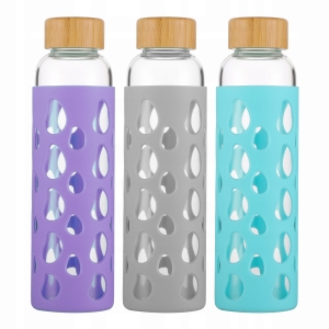 Butelka szklana podróżna w antypoślizgowym etui 550ml