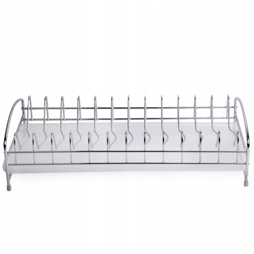 Suszarka do naczyń do szafki chromowana składana z tacką 38 x 18 cm Kamille