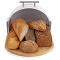 chlebak na pieczywo Kamille bambusowy z przezroczystą pokrywą akrylową