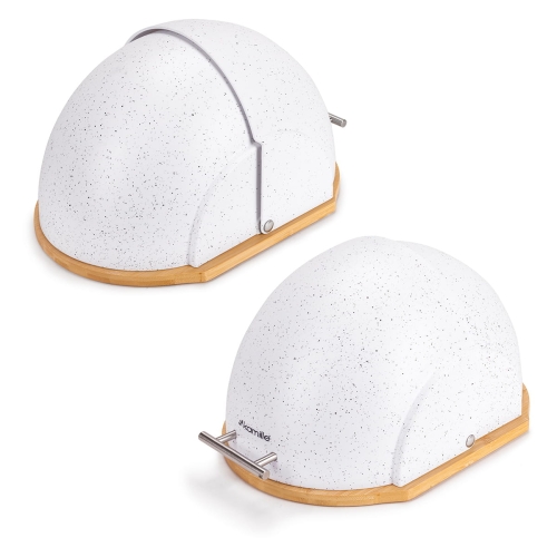 pojemnik na chleb Kamille bambusowy z akrylową pokrywą do kuchni