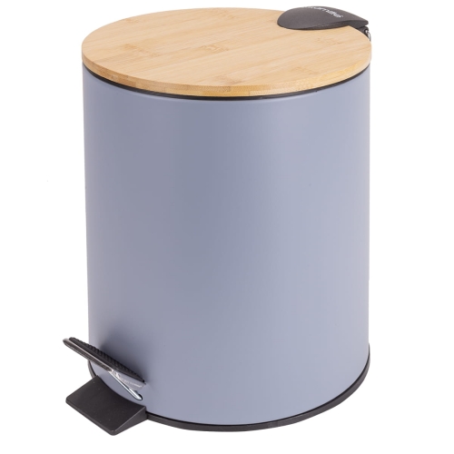Kosz na śmieci łazienkowy 5l szary z pedałem Kamille