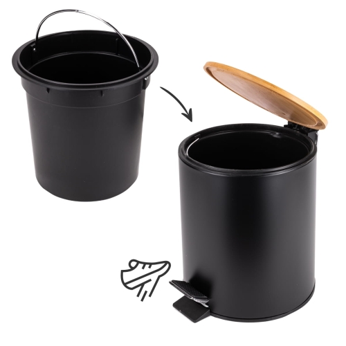 Kosz łazienkowy z wyjmowanym pojemnikiem 5L KM0205