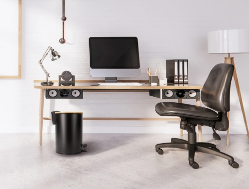 Kosz pedałowy 3L do biura stalowy kompaktowy Kamille